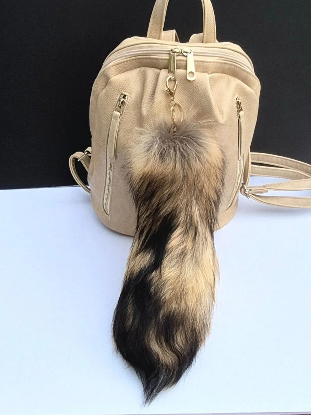 Huge Real Raccoon Tail, Keychain Bag Charm, Backpack Accessory, Boho style